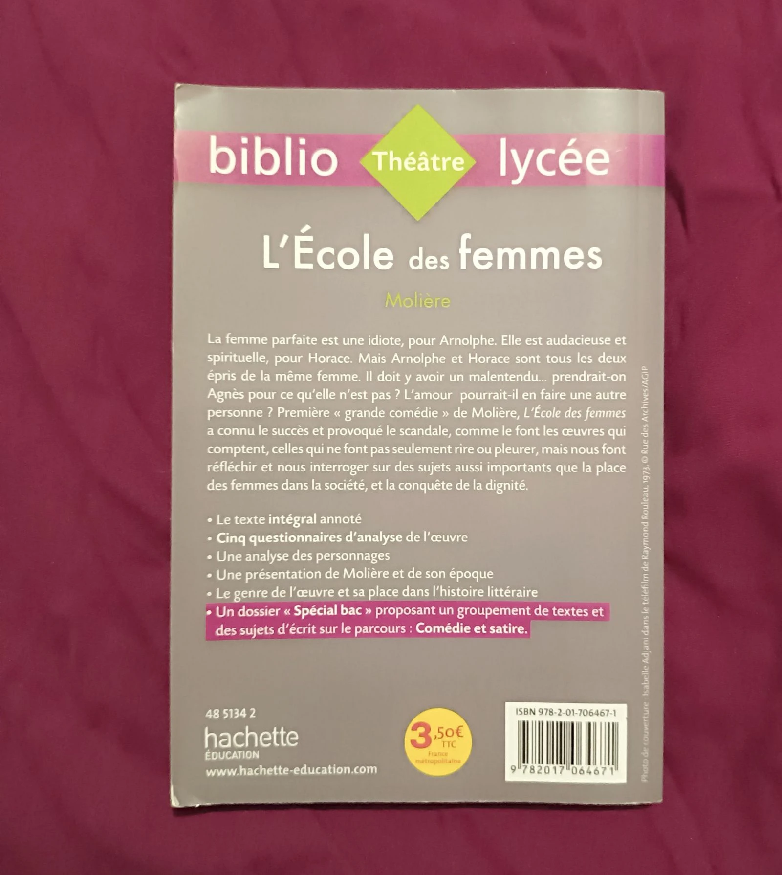 Livre l'école des femmes  – photo 2